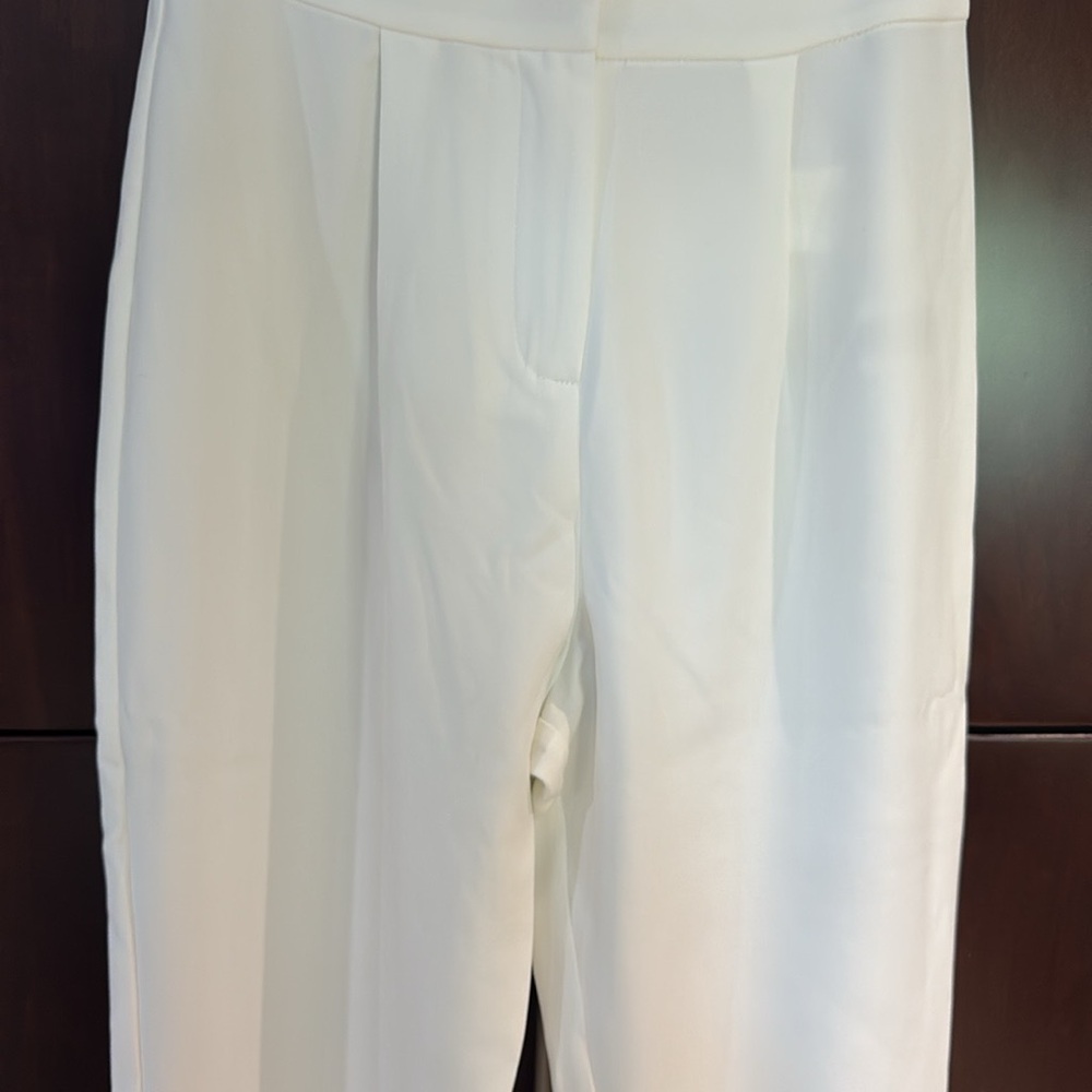 4th & Reckless Women’s Charl pleated Trouser off white Size Small - Picture 5 of 14